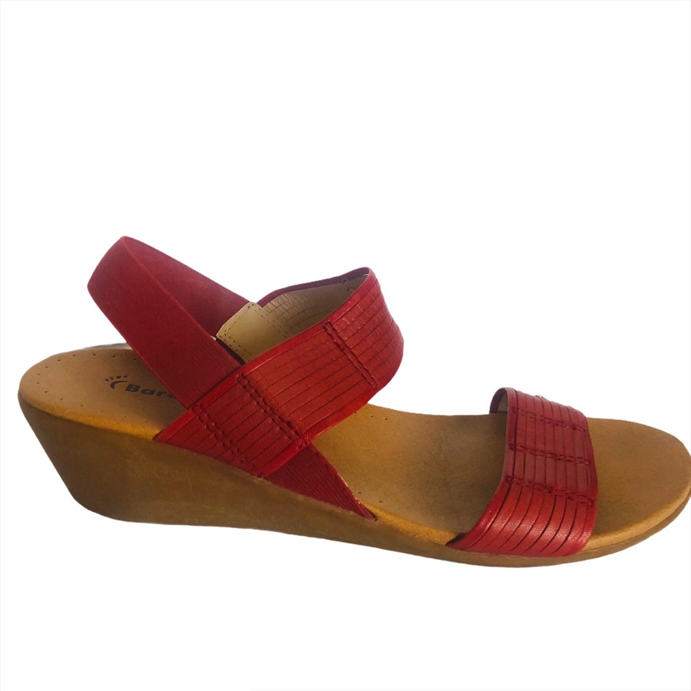 BARETRAPS Leather Slingback Low Wedge